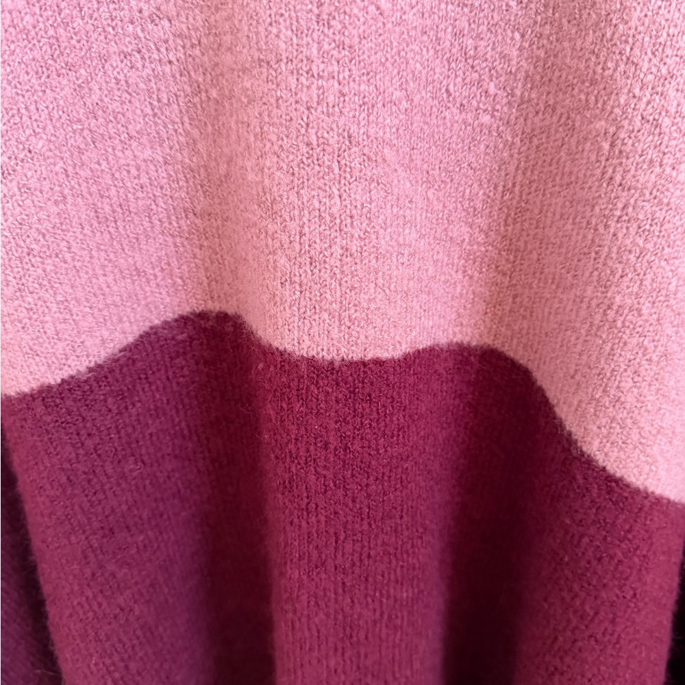 OS one size large medium Ann Taylor Factory color block Two-Tone poncho sweater - Picture 6 of 8